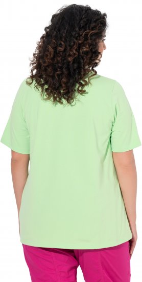Ulla Popken Essential Round Neck Stretch Tee Light Green - T-paidat - 