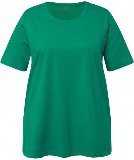 Ulla Popken Essential Round Neck Stretch Tee Emerald Green - T-paidat - 