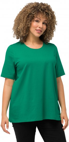 Ulla Popken Essential Round Neck Stretch Tee Emerald Green - T-paidat - 