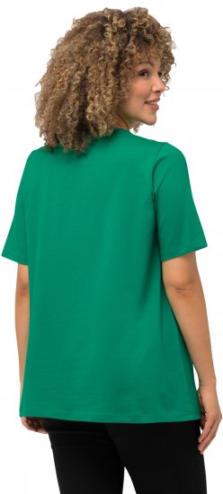 Ulla Popken Essential Round Neck Stretch Tee Emerald Green - T-paidat - 