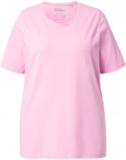 Ulla Popken Essential Round Neck Stretch Tee Pink - T-paidat - 