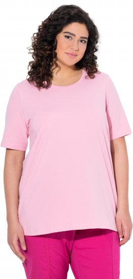 Ulla Popken Essential Round Neck Stretch Tee Pink - T-paidat - 