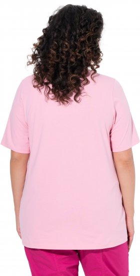 Ulla Popken Essential Round Neck Stretch Tee Pink - T-paidat - 