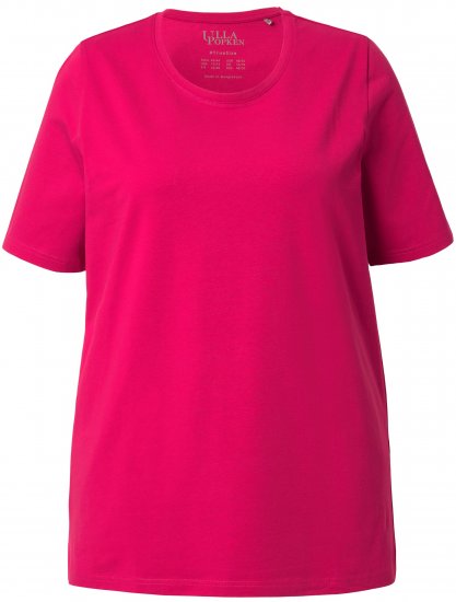 Ulla Popken Essential Round Neck Stretch Tee Dark Raspberry - T-paidat - 