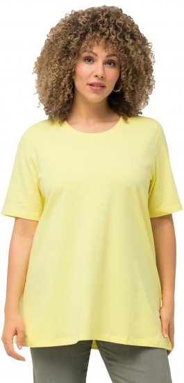 Ulla Popken Essential Round Neck Stretch Tee Lemon Yellow - T-paidat - 