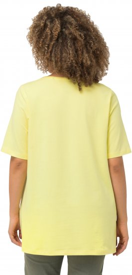 Ulla Popken Essential Round Neck Stretch Tee Lemon Yellow - T-paidat - 