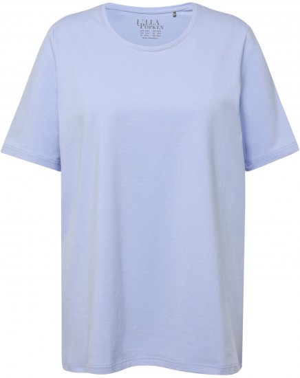 Ulla Popken Essential Round Neck Stretch Tee Sky Blue - T-paidat - 