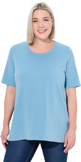 Ulla Popken Essential Round Neck Stretch Tee Light Teal - T-paidat - 