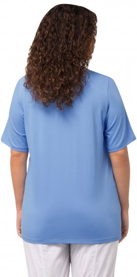 Ulla Popken Essential Round Neck Stretch Tee Cloud Blue - T-paidat - 
