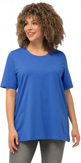 Ulla Popken Essential Round Neck Stretch Tee Royal Blue - T-paidat - 