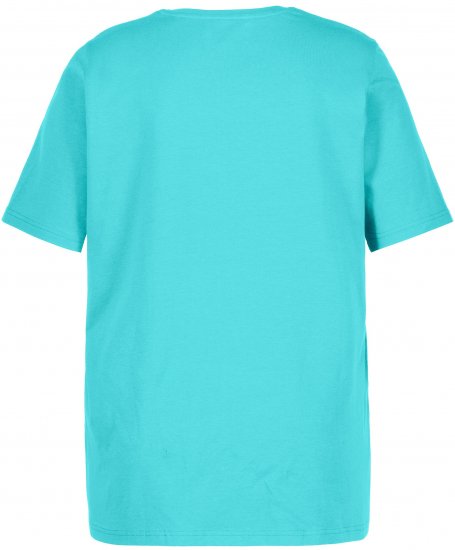 Ulla Popken Essential Round Neck Stretch Tee Deep Aqua - T-paidat - 