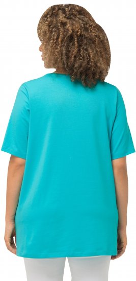 Ulla Popken Essential Round Neck Stretch Tee Deep Aqua - T-paidat - 