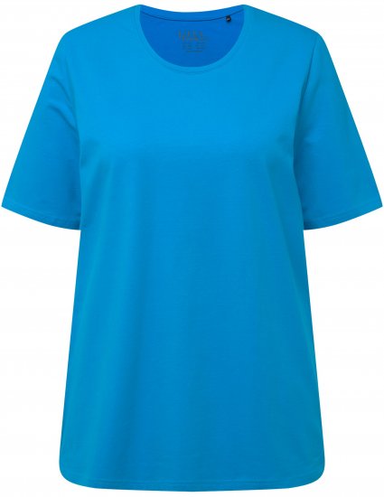 Ulla Popken Essential Round Neck Stretch Tee Sapphire Blue - T-paidat - 