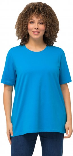 Ulla Popken Essential Round Neck Stretch Tee Sapphire Blue - T-paidat - 