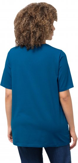 Ulla Popken Essential Round Neck Stretch Tee Medium Blue - T-paidat - 