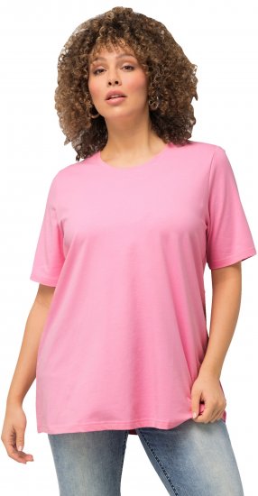 Ulla Popken Essential Round Neck Stretch Tee Light Pink - T-paidat - 