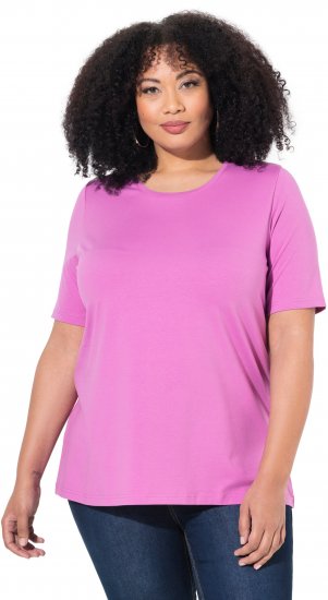 Ulla Popken Essential Round Neck Stretch Tee Cool Pink - T-paidat - 