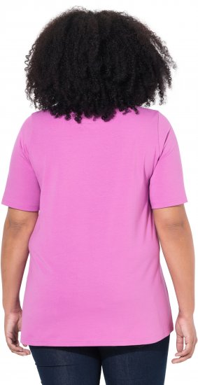 Ulla Popken Essential Round Neck Stretch Tee Cool Pink - T-paidat - 