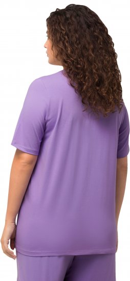 Ulla Popken Essential Round Neck Stretch Tee Pale Lilac - T-paidat - 