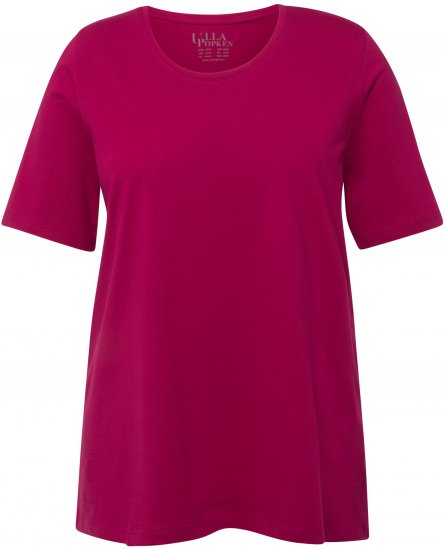 Ulla Popken Essential Round Neck Stretch Tee Magnolia Red - T-paidat - 