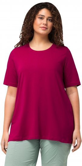 Ulla Popken Essential Round Neck Stretch Tee Magnolia Red - T-paidat - 