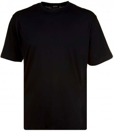 Espionage T015 Plain Crew Neck T-Shirt Black - T-paidat - Isot T-paidat 2XL – 14XL