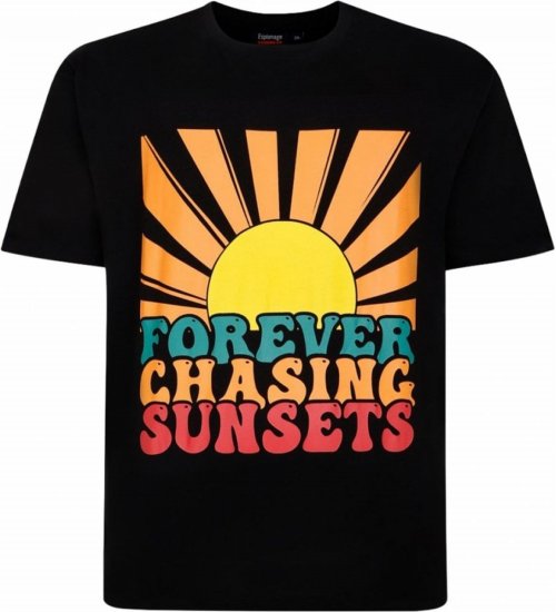 Espionage T421 Chasing Sunset Printed T-Shirt - T-paidat - Isot T-paidat 2XL – 14XL