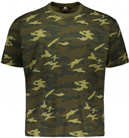 Big Bones X2175 Camo T-Shirt Green - T-paidat - Isot T-paidat 2XL – 14XL