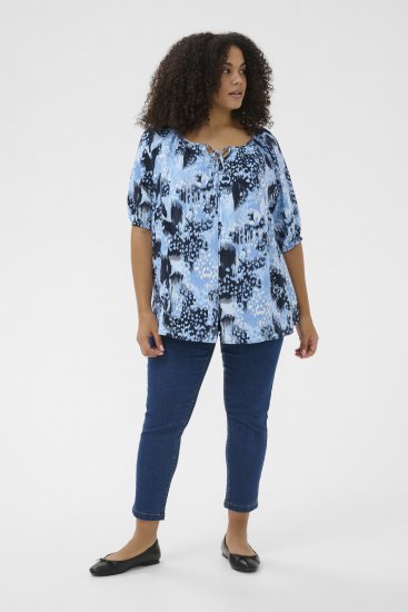 Kaffe Curve Aliana Tunic Blue Flower Animal - Tunikat - 