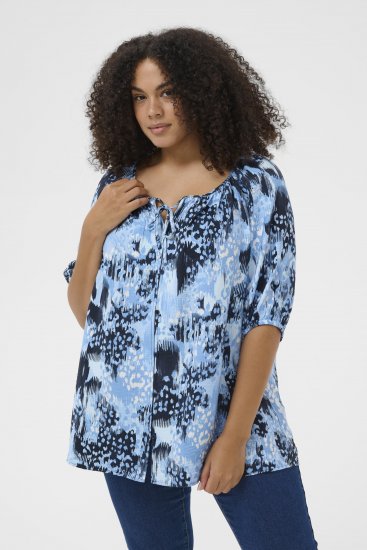 Kaffe Curve Aliana Tunic Blue Flower Animal - Tunikat - 