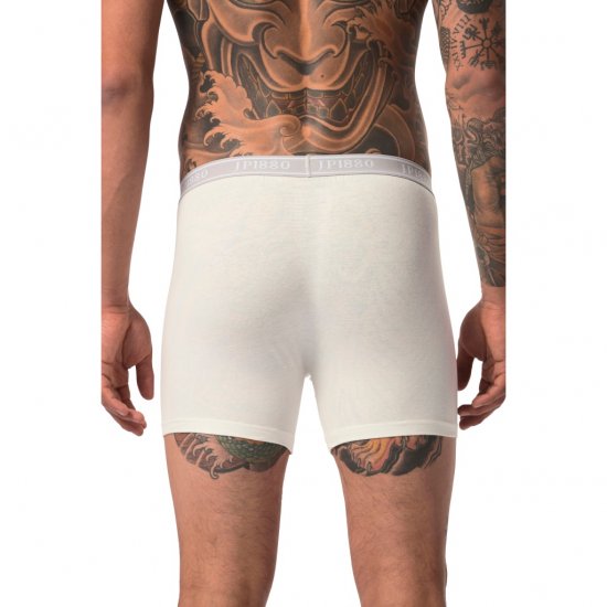 JP1880 Boxershorts Flexnamic OEKO-TEX Mid 2-Pack Grey/Off-White - Alusvaatteet & uimavaatteet - Miesten Isot alusvaatteet 