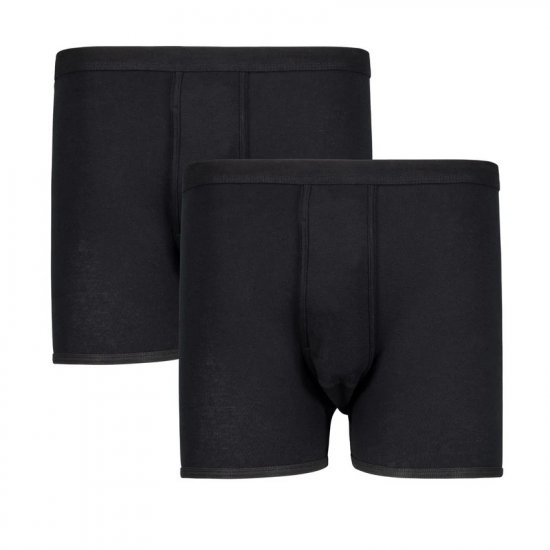 Adamo Royal Ribbed Boxershorts 2-Pack Black - Alusvaatteet & uimavaatteet - Miesten Isot alusvaatteet 