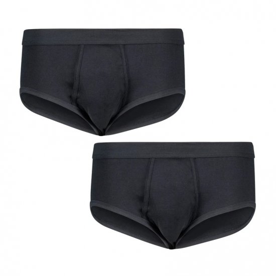 Adamo Royal Ribbed Briefs 2-Pack Black - Alusvaatteet & uimavaatteet - Miesten Isot alusvaatteet 