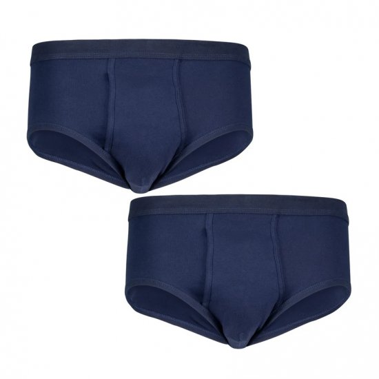 Adamo Royal Ribbed Briefs 2-Pack Navy - Alusvaatteet & uimavaatteet - Miesten Isot alusvaatteet 
