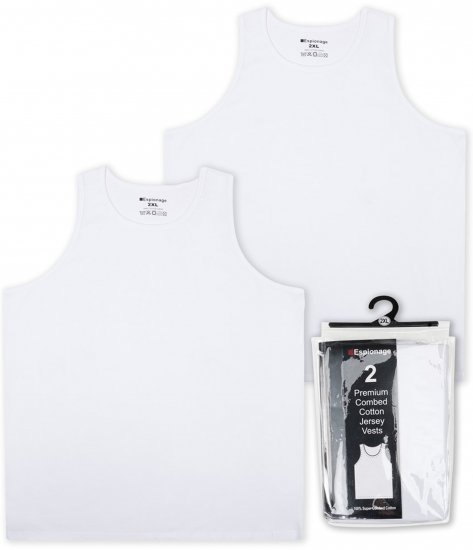 Espionage U011 Twin Pack Tanktop White - Aluspaidat - 