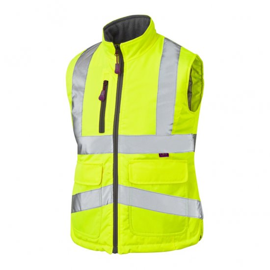 Leo Sandymere EcoViz Women's Bodywarmer Yellow - Työvaatteet - 
