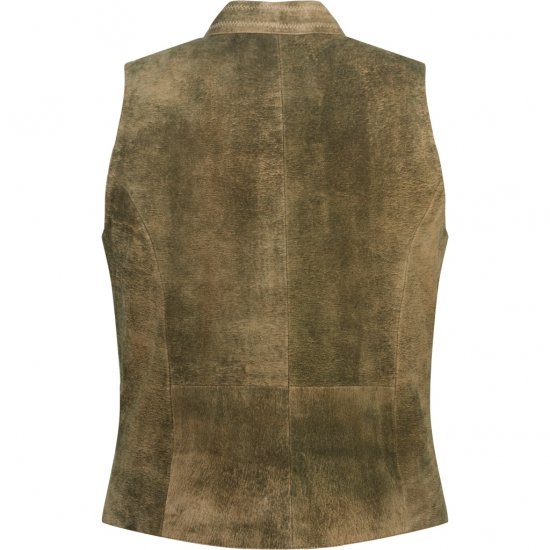 JP1880 Vest Goat Suede Traditional Moss Green - Trachten & Oktoberfest - Oktoberfest-asut isoissa kooissa (Trachten)