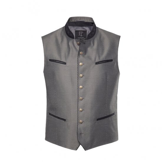 JP1880 Vest Traditional With Embroidery Silver - Takit - Miesten Takit, isot koot – 2XL – 12XL