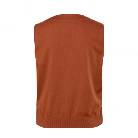JP1880 Tweed Waistcoat Wool Brick Red - Liivit - Ulkoliivit isoissa kooissa