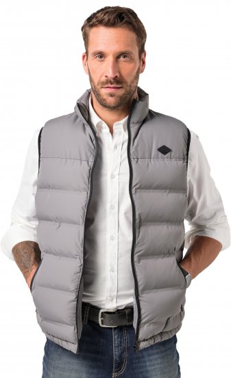 JP1880 Quilted Vest Outdoor Stand-up Collar Grey - Takit - Miesten Takit, isot koot – 2XL – 12XL