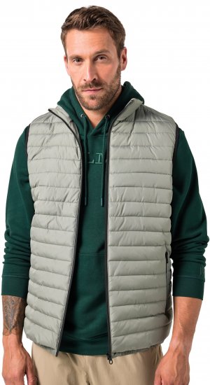 JAY-PI Lightly Quilted Vest with Stomach Fit Grey - Takit - Miesten Takit, isot koot – 2XL – 12XL