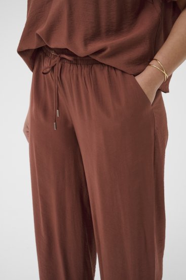 Kaffe Curve Emilia Wide Pants Henna Brown - Housut - 