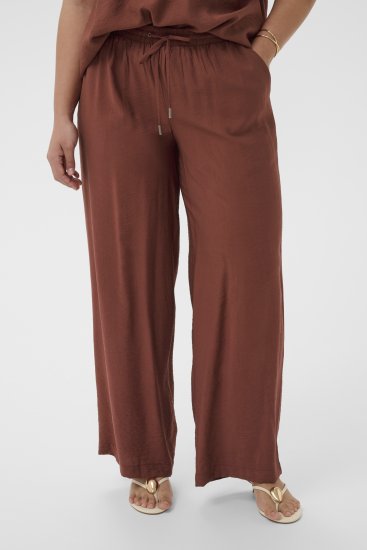 Kaffe Curve Emilia Wide Pants Henna Brown - Housut - 