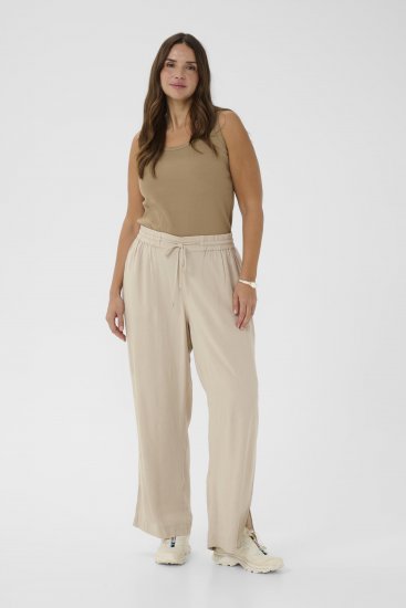 Kaffe Curve Mille Wide Pants Feather Grey - Kangashousut - 