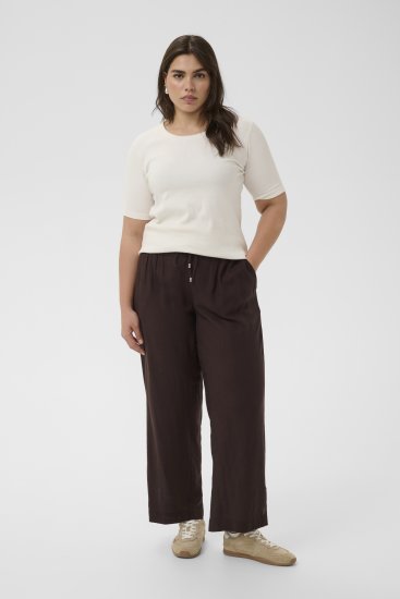 Kaffe Curve Mille Wide Pants Coffee Brown - Kangashousut - 