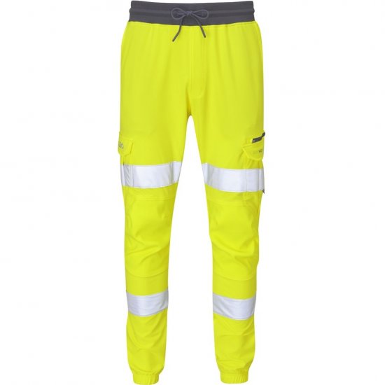 Leo Hawkridge Ecoviz High Performance 4X Stretch Trouser Hi-Vis Yellow - Työvaatteet - Miesten Työvaatteet Isot Koot - 2XL-10XL