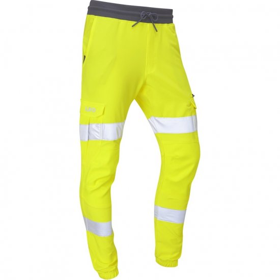 Leo Hawkridge Ecoviz High Performance 4X Stretch Trouser Hi-Vis Yellow - Työvaatteet - Miesten Työvaatteet Isot Koot - 2XL-10XL