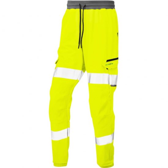 Leo Hawkridge Ecoviz High Performance 4X Stretch Trouser Hi-Vis Yellow - Työvaatteet - Miesten Työvaatteet Isot Koot - 2XL-10XL