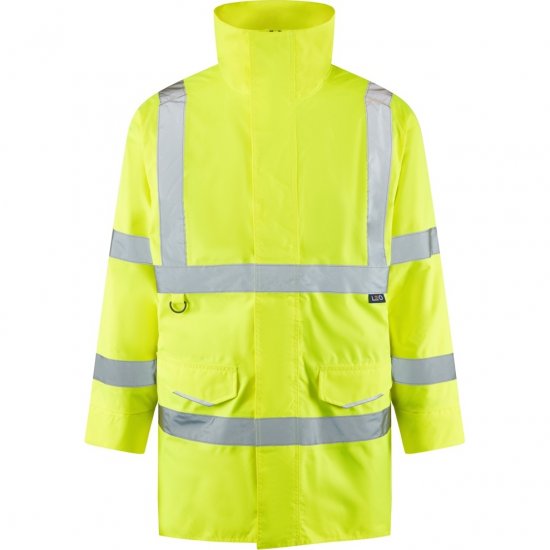 Leo Tawstock EcoViz 4K Baffle Lined Anorak Hi-Vis Yellow - Työvaatteet - Miesten Työvaatteet Isot Koot - 2XL-10XL