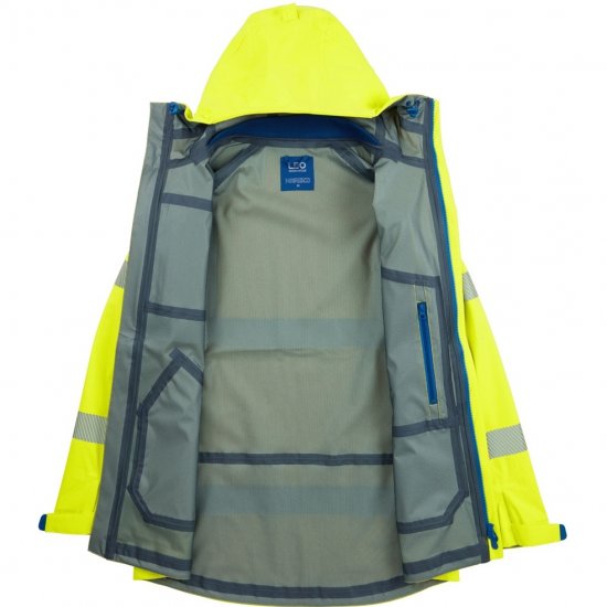 Leo Marisco LTEC 20K High Performance Breathable Waterproof Hi-Vis Yellow - Työvaatteet - Miesten Työvaatteet Isot Koot - 2XL-10XL